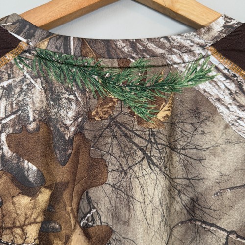 Realtree Short Sleeve Dri More Tech Camo Shirt Men's Medium Camouflage Hunting - Picture 10 of 11