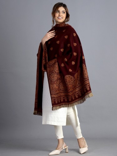 Womens Mens 100% Cashmere Indian Oversized Blanket Wool Scarf Shawl Wrap Paisley - Picture 34 of 45