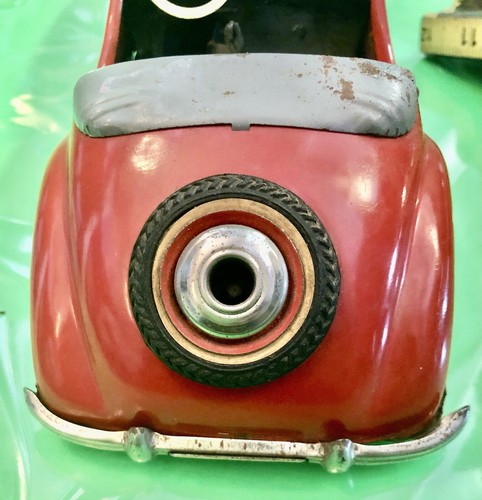 40's German Distler Mercedes-Benz Tin Wind Up Sports Car Red - Picture 7 of 12