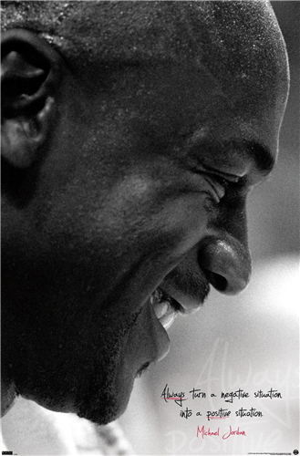 MICHAEL JORDAN - ALWAYS POSITIVE POSTER - 22x34 - 24250 - Picture 1 of 1