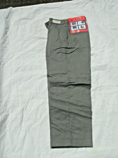 Vtg  Boys Pants Silver Streak Label---Twill Sanforized --Sz 10/24--Gray--NOS