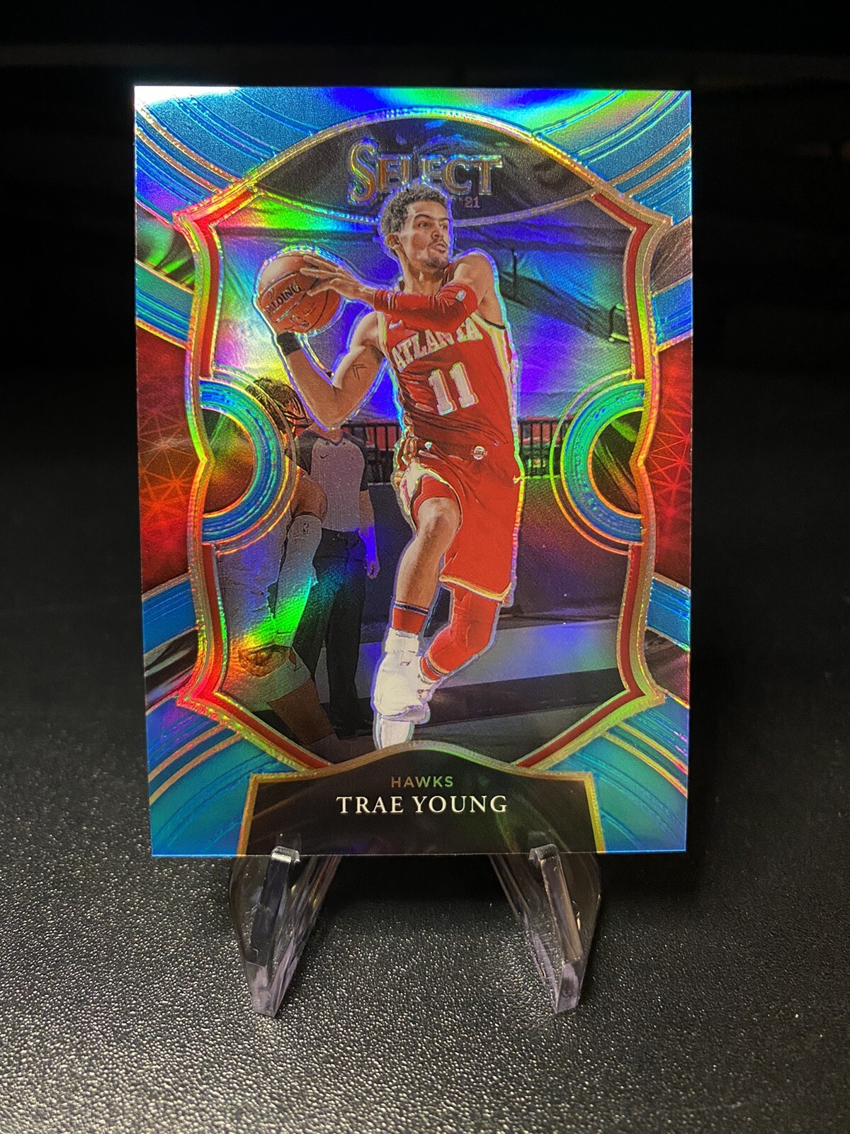 2020-21 Select Trae Young Concourse Light Blue Prizm #072/299 Hawks