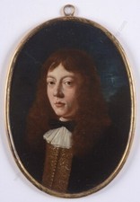 Attrib. to Pieter Cornelisz van Slingeland "Young man" oil/copper miniature (m)