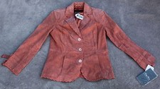 Jerry Lewis Women Leather Jacket/top - Size Xs. Tag No. A216