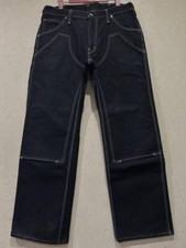 IRON HEART Used 822 21oz Selvedge Denim Double Knee Logger Jeans Indigo Size 36