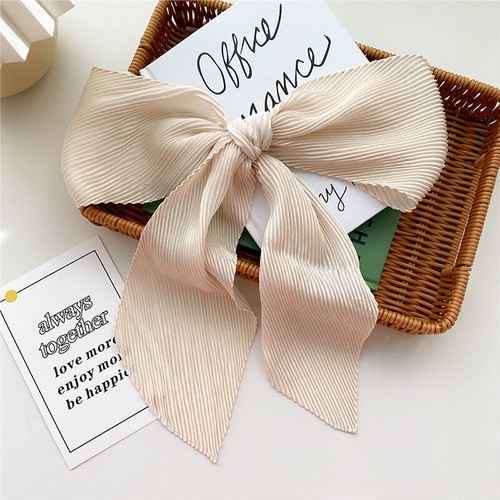 Women Crinkle Silk Satin Scarf Long Skinny Hair Scarf DIY Handle Bag Ribbons ∂ - Picture 27 of 30