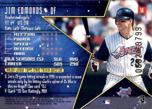 1998 Topps Stars RED SERIAL #'d ⚾ YOU PICK YOUR FAVS 🧢 MLB BASEBALL #1 - #74 - Picture 60 of 316