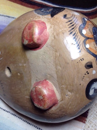 HUGE Vintage Mexican Folk Art Owl Vintage Clay Pottery Unique Very Collectable - Picture 7 of 8