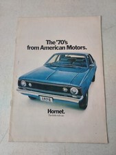 vintage 1970s American Motors AMC Models Hornet Car Brochure Catalog 8" x 11"