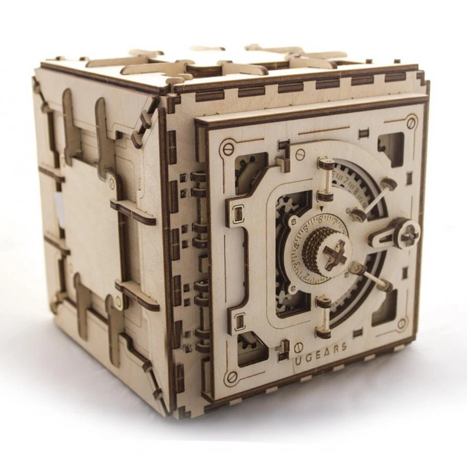 UGEARS Cassaforte Segreta 3D Kit Di Costruzione In Legno Puzzle Modello 70011 - Immagine 2 di 4
