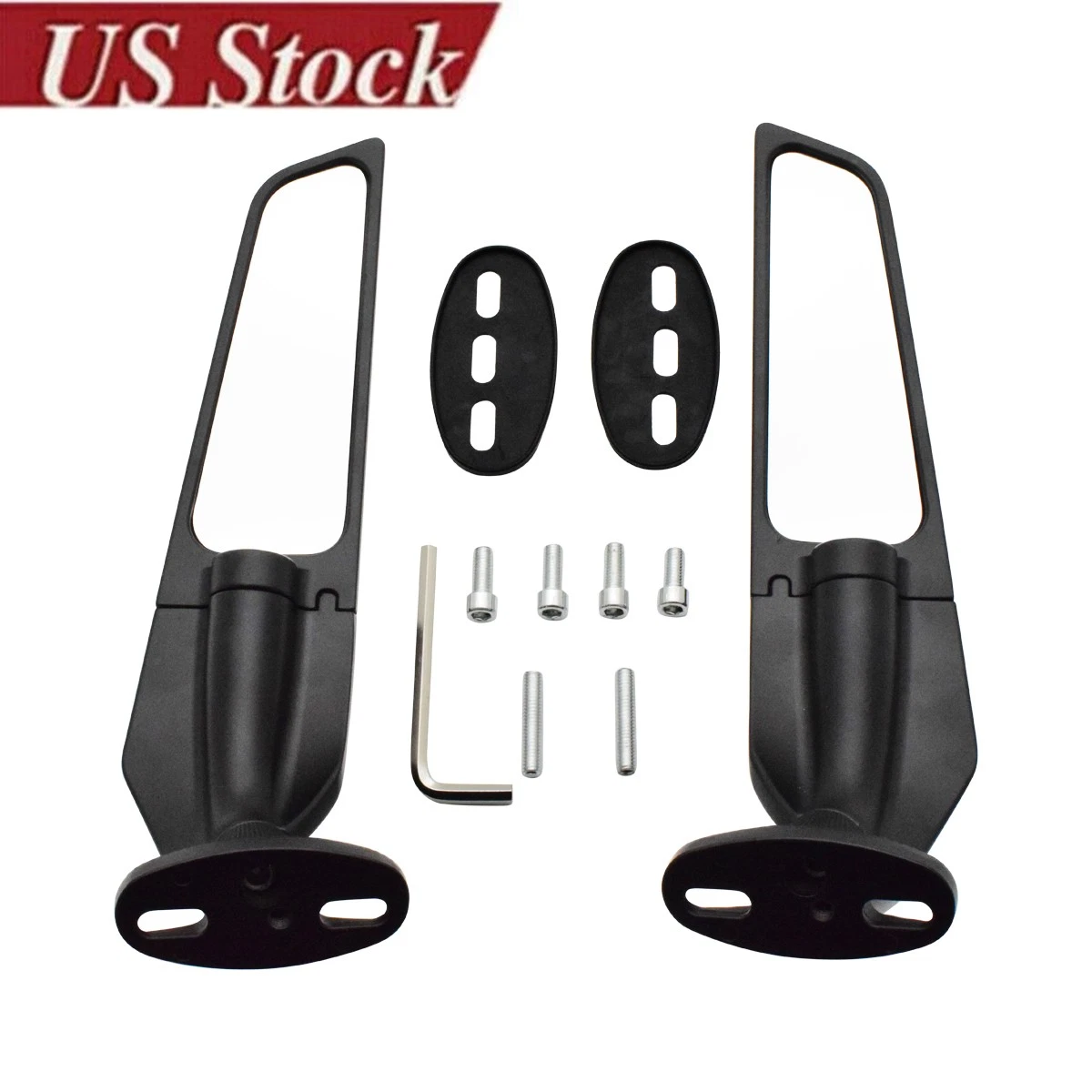 CNC For Kawasaki Ninja 650 400 & ZX10R Suzuki GSXR 600 750 Stealth Wing Mirrors