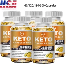 2-300Capsules Keto BHB Ketone Fat Burner for Weight Loss Diet Capsule Ketosis