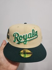 KANSAS CITY ROYALS NEW ERA 59FIFTY HAT 7 1/2 BROWN W GREEN