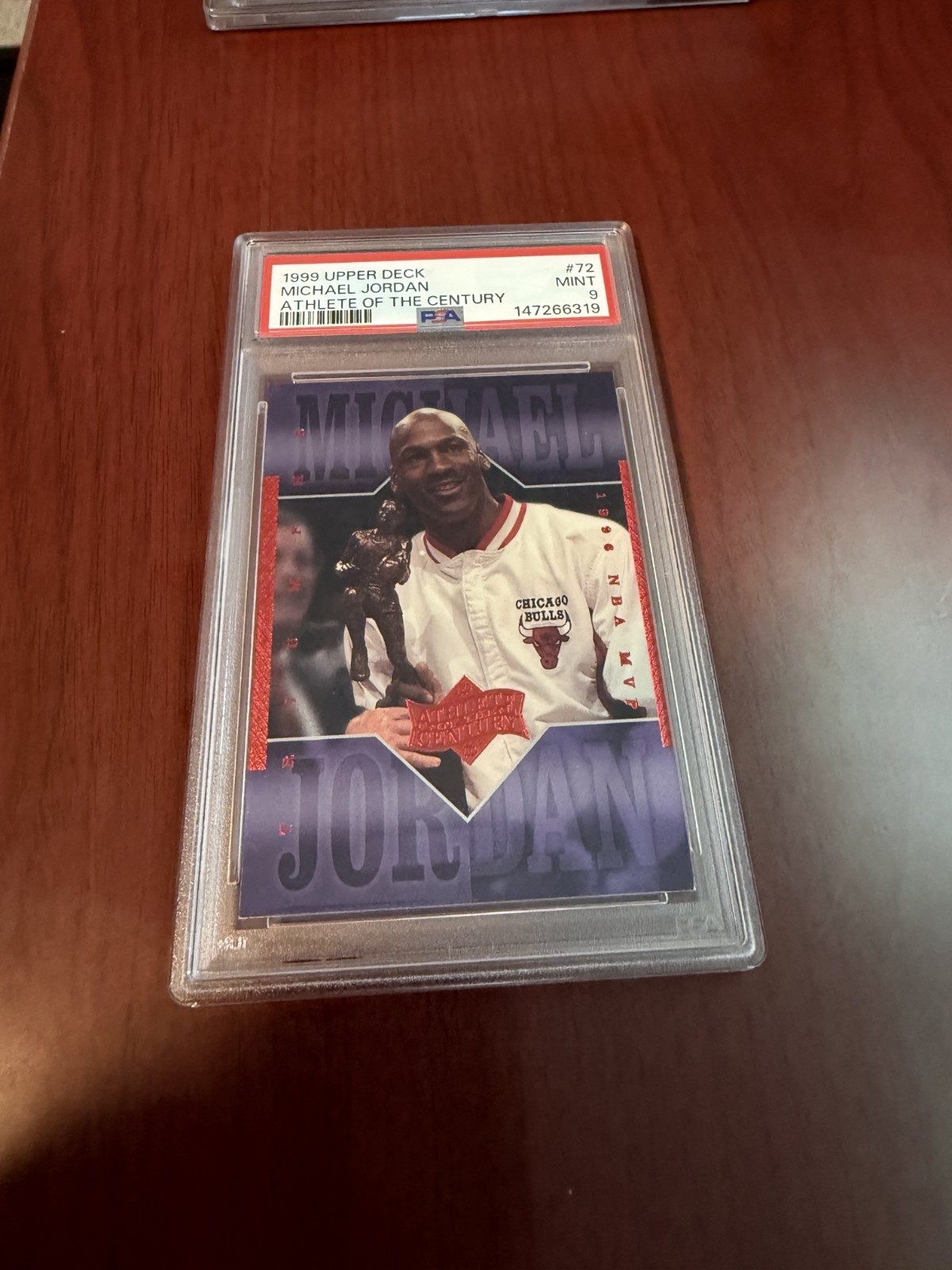 1999 Upper Deck Athlete of the Century #72 Michael Jordan HOF. PSA 9 MINT