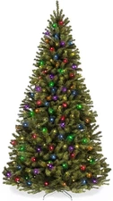 6 Ft Pre-Lit Blue Fir Artificial Christmas Tree – 600 Multi Color LED Lights