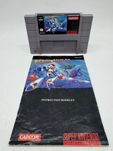 Mega Man X (SNES Super Nintendo, 1994) Tested Cartridge W/ Original Manual