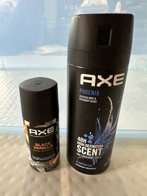 Axe Body Spray Phoenix 4oz and Black Vanilla 1 Oz Deodorant Body Spray