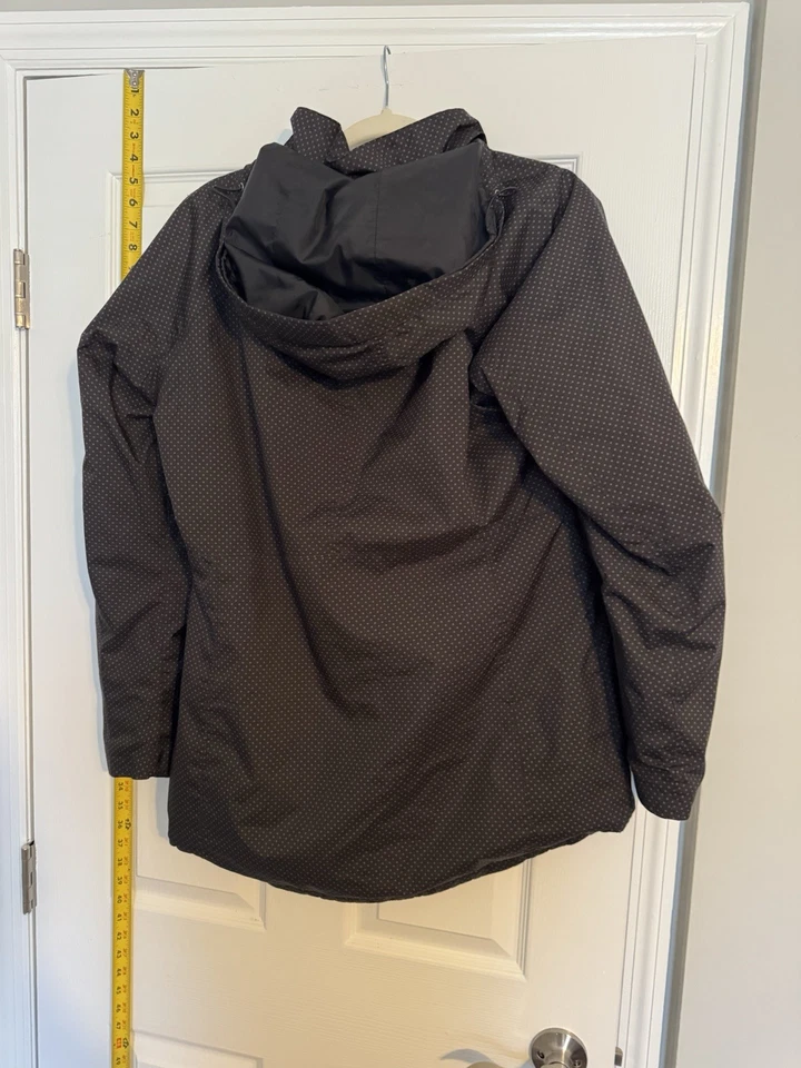 Chaqueta de lluvia Columbia para mujer azul manga larga con capucha cremallera completa talla grande Foto 4 de 4