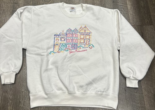 Vintage Crazy Shirts Hawaii Sweatshirt San Francisco 80’s Housing Row Houses