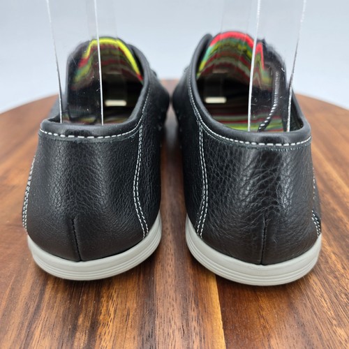 SAS luftige Schuhe Damen 8 breit schwarz Leder Walking Komfort Schnür-Mokassins - Bild 4 von 8