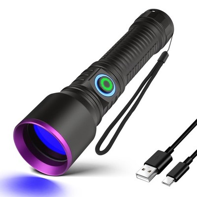 365nm UV Flashlight Black Light Rechargeable, Powerful Blacklight Flashlights...