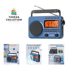 Digital AM FM Shortwave Radio with Best Reception,4000mAh Rechargeable Portab...