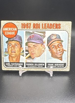 1968 Topps - League Leaders Carl Yastrzemski, Frank Robinson, Killebrew