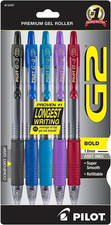 G2 Premium Retractable Gel-Ink Rolling Ball Pens, Bold Point 1.0mm , Assorted,