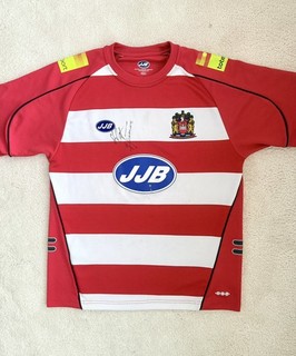 2006 Stuart Fielden Signed Wigan Warriors Home Rugby Shirt JJB