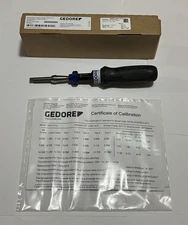 Gedore QSA12FH Hex Bit Adjustable Torque Screwdriver  2-12 In/Lb  Box Paperwork