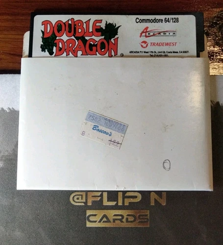 Original DOUBLE DRAGON Commodore 64 128 Floppy Disc - Vintage - Tested