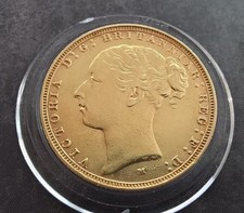 1886M Gold Sovereign Melbourne Mint | Victoria Young Head | G&D Reverse
