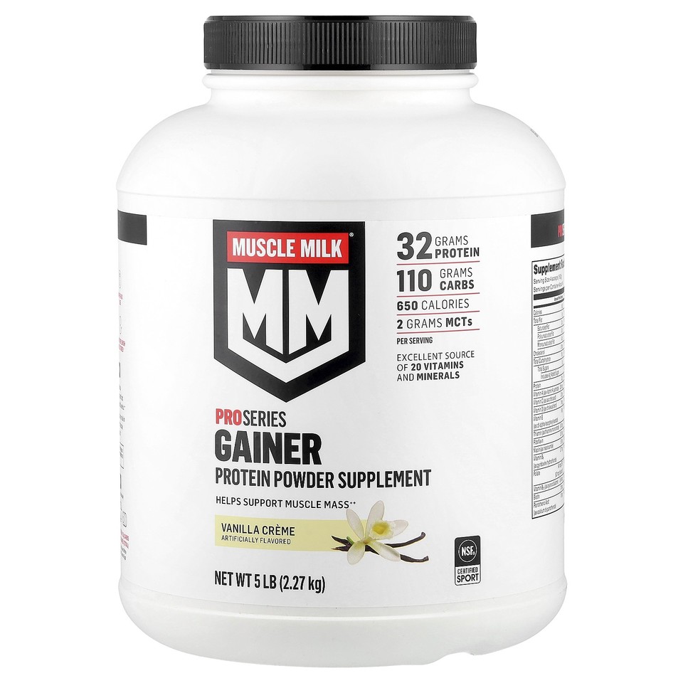 Pro Series Gainer, Protein Powder, Vanilla Crème, 5 lb (2.27 kg)