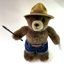 VTG 1994 Smokey the Bear Plush 13" Tall Brown by In Toys LTD With Orig. Tags