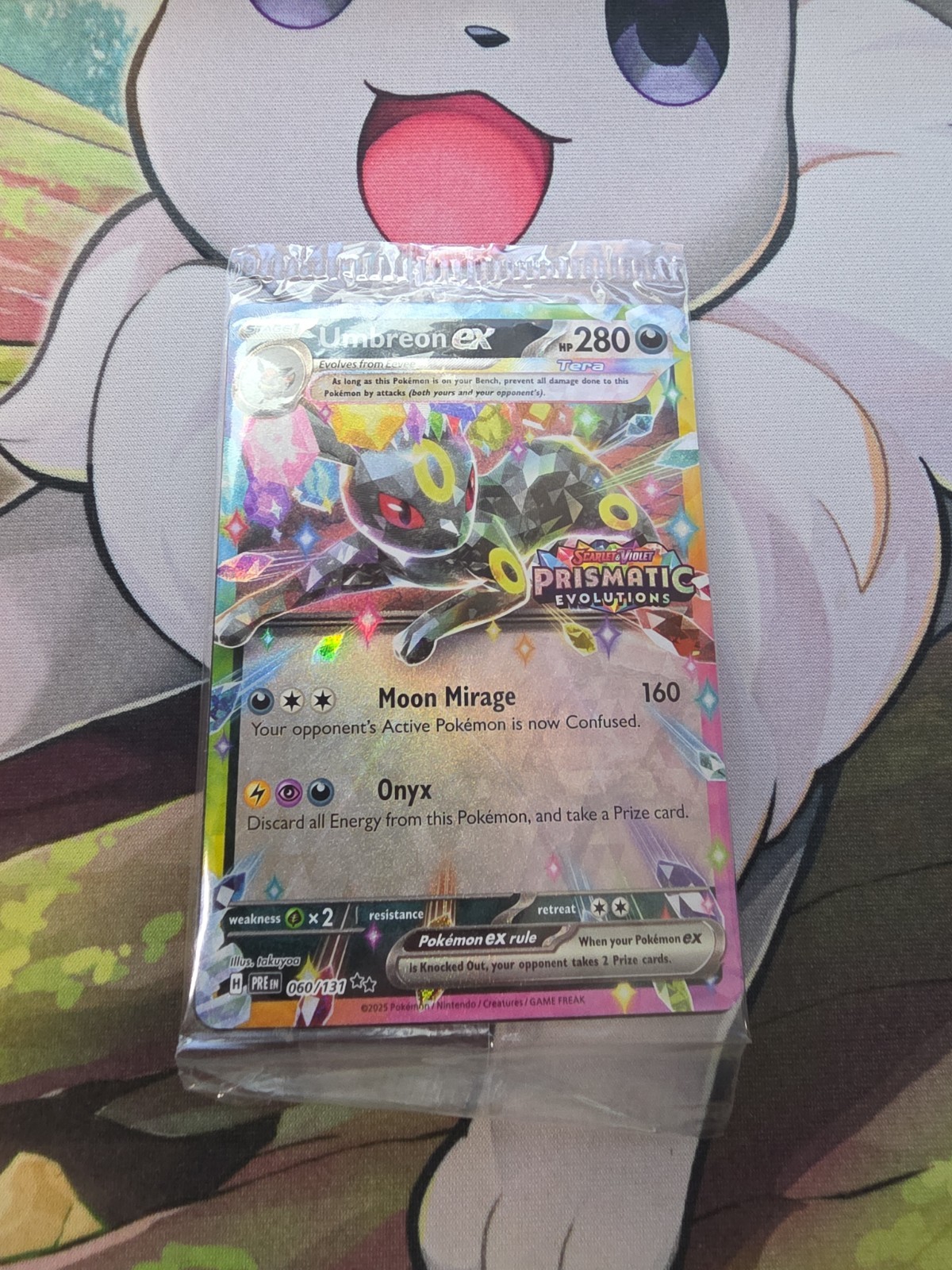 Umbreon ex 60/131 Stamped Pokemon Prismatic Evolutions Surprise Box Promo Sealed