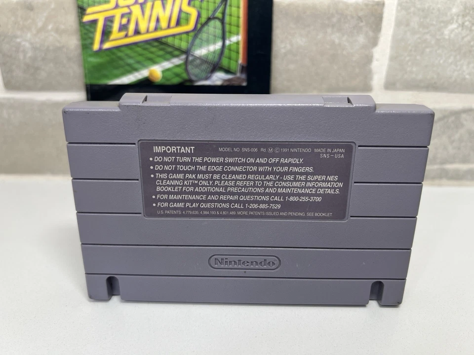 Super Tennis - Super Nintendo Entertainment System - SNES Cartridge & Manual - Image 3 of 4