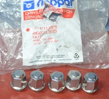 NOS 1979-88 MOPAR 1/2"-20 SS Capped Lug Nuts Charger Magnum Aspen Cordoba Volare