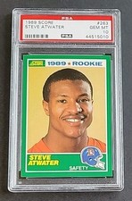Steve Atwater 1989 Score Rookie #263 RC PSA 10 Gem Mint Broncos NFL HOF