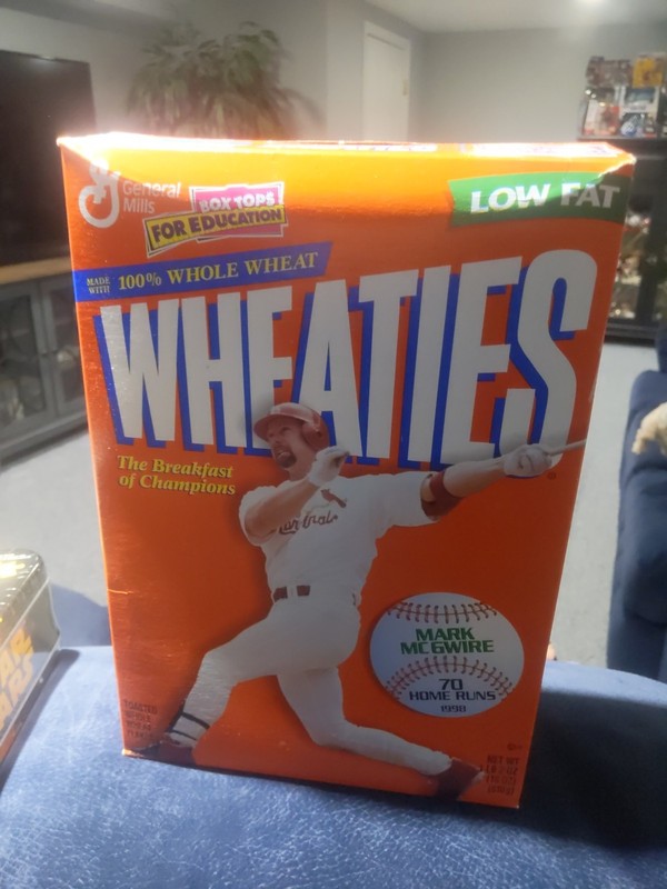 Mark McGwire 70 Home Runs STL CARDINALS Wheaties Cereal Box Empty BOX! 