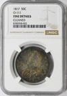 1817 50C O-111 Capped Bust Half Dollar NGC Fine Details Cleaned Silver Coin — photo 1
