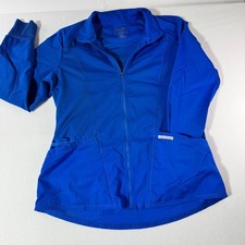 Cherokee Workwear Revolution Scrub Jacket Medium Royal Blue Full Zip Stretch