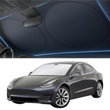 Tesla Model 3 Y Windshield Sun Shade 56x36 280T Blocker Cover Front Auto