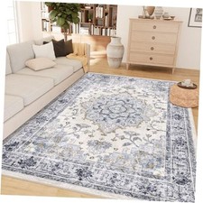 Machine Washable Rugs Nursery Rug 5x7 Cute Girl Non Slip Low Pile Water