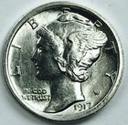 1917 MERCURY DIME! MS+++! FSB! FABULOUS! STUNNING! UNREAL! WOW! CRAZY! NR #P1575