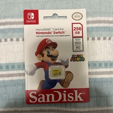 SanDisk Nintendo Switch Licensed microSDXC Memory Card 256GB Super Mario Edition
