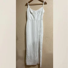 Katie May White Call Me Slim Maxi Gown medium