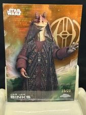 JAR JAR BINKS 2025 Topps Chrome Star Wars #/25 ORANGE Radar REFRACTOR #63
