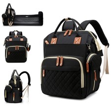 Diaper Bag with Changing Station, Waterproof 3 in 1 Baby Diaper Backpack with...