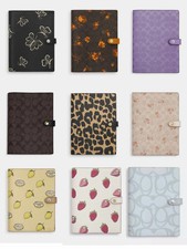 NWT Coach Notebook In Signature Canvas with strawberry/floral/leopard print