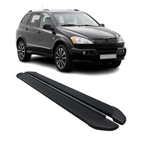 Seitenschweller Trittbretter Schweller FüR Ssangyong Kyron 2005-2014 Alu Schwarz